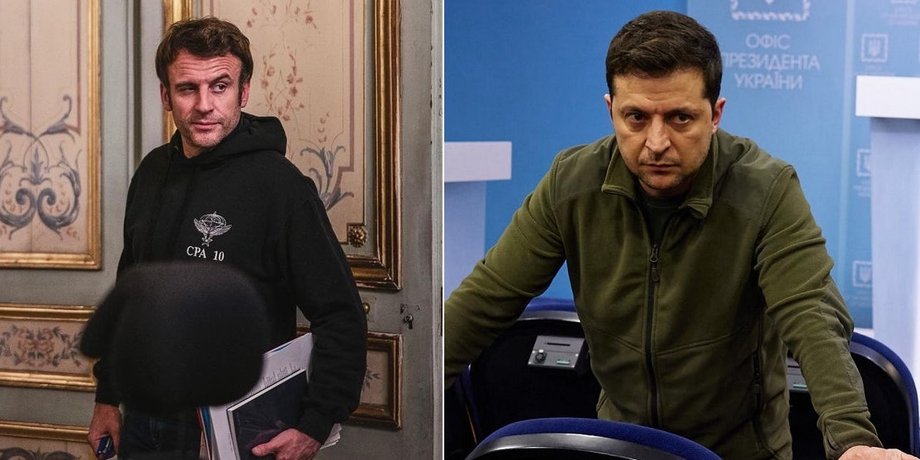 владимир зеленский, президент украины, стиль зеленского, эммануэль макрон, стиль макрона, президент франции