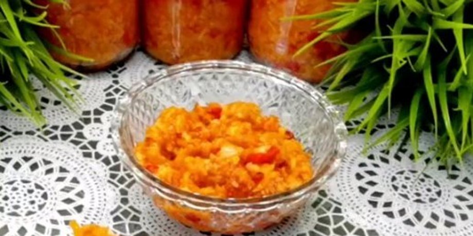 салат с рисом, заготовки