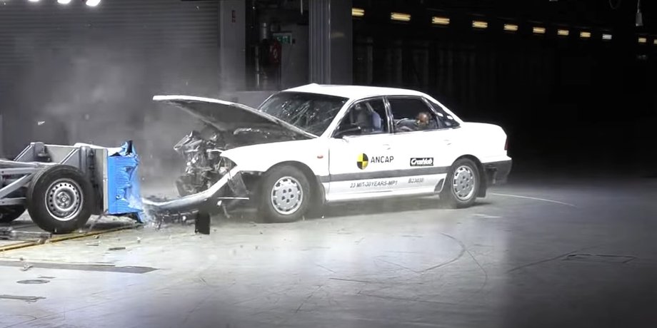 Mitsubishi, Mitsubishi Magna, Краш-тест, Авто, Автомобили, Безопасность, Седан, Видео