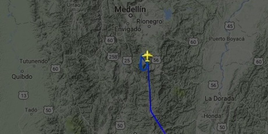Скриншот: Flightradar24.com
