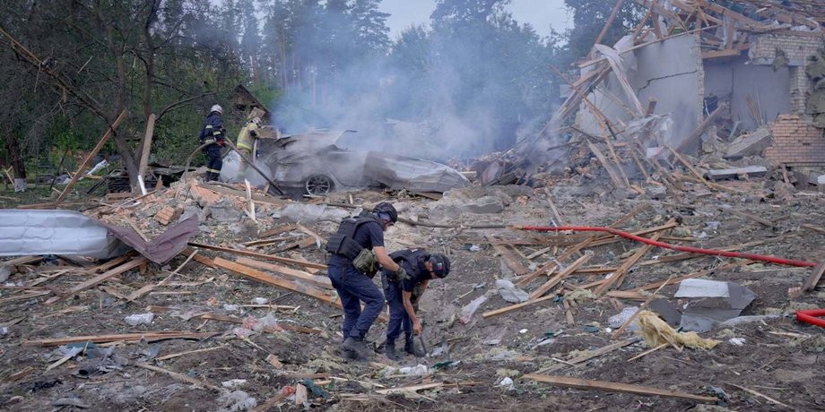 фото наслідків удару по виставці дронів на Київщині 24 липня