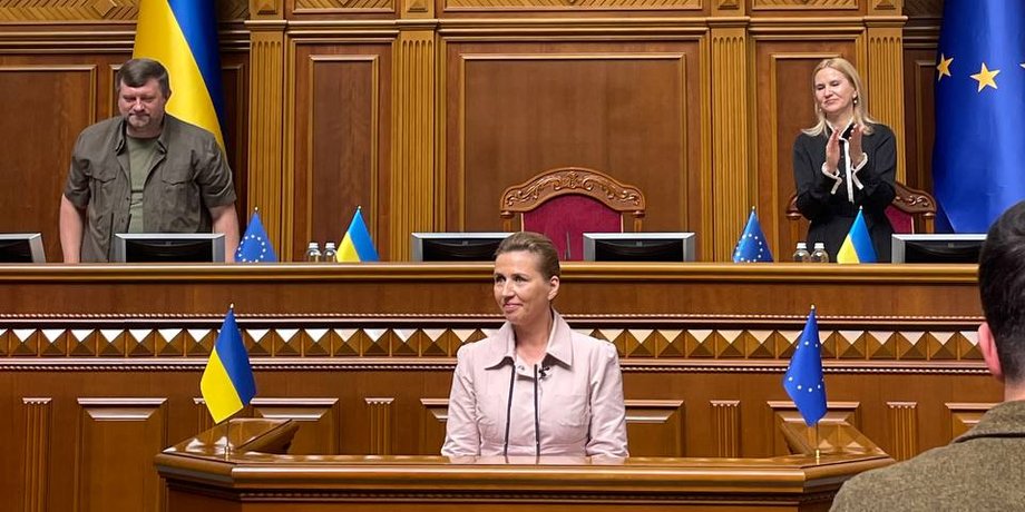 новости Киева, премьер-министр Дании Метте Фредериксен, Дания, самолеты F-16, парламент