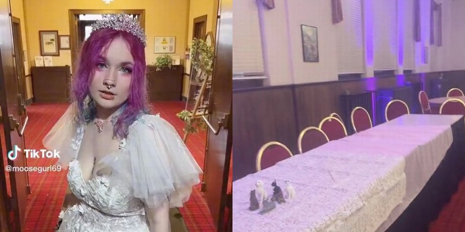 Весілля, наречена, ресторан, порожній зал, церемонія, TikTok