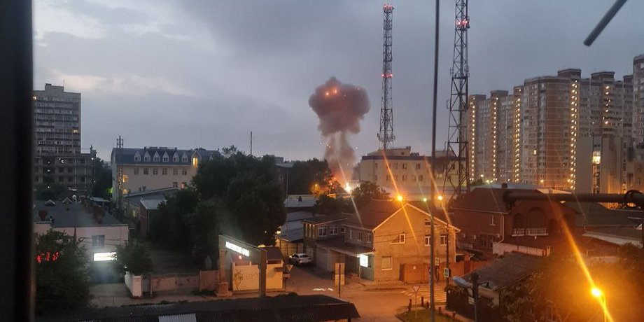 Вибух дрона, Краснодар