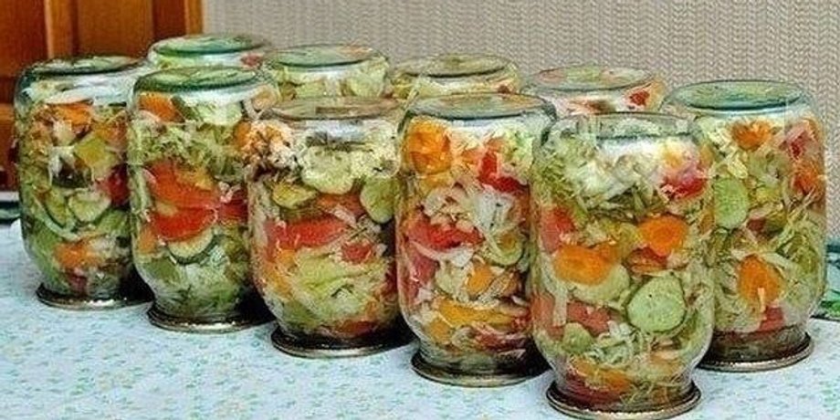 салат на зиму, заготовки