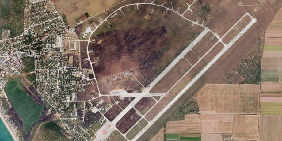 Аэродром Саки в Крыму на карте