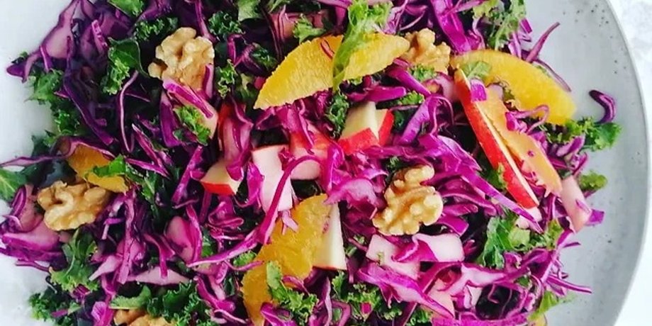 Восточный салат из красной капусты, капустный салат, салат из капусты, салат из краснокочанной капусты рецепт