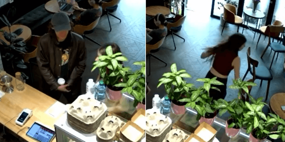 девушка вылила на бариста кофе из-за молока