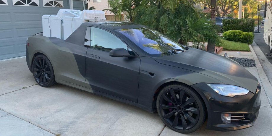 пикап Tesla Model S, пикап Tesla, Tesla Model S, тюнинг Tesla Model S