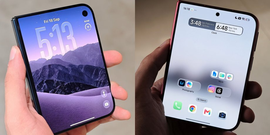 Смартфон Xiaomi 18 Fold и iPhone Duo