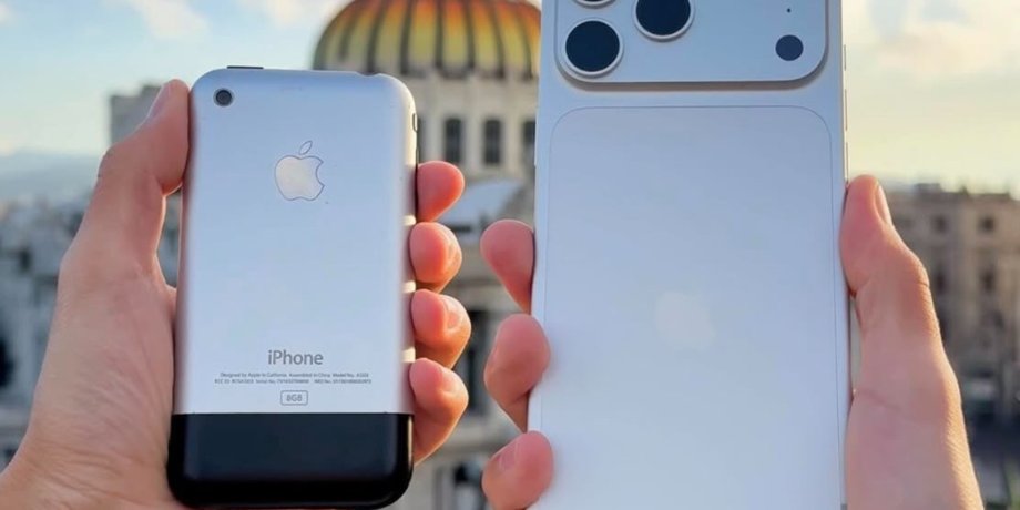 iPhone 2G iPhone 17 Pro Max сравнение смартфоны