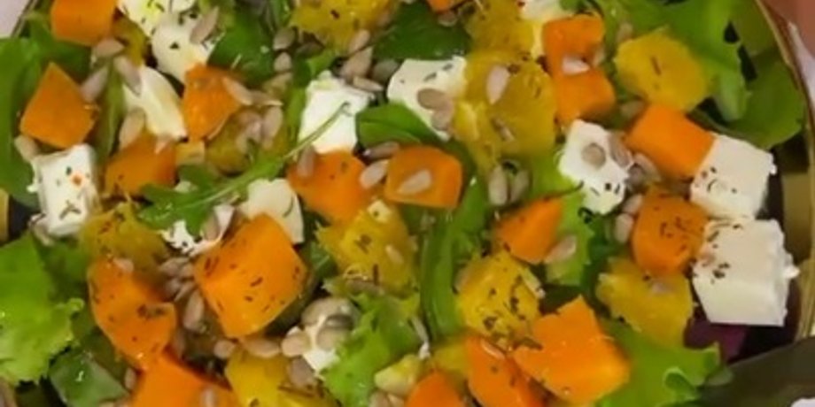 салат с тыквой, кудлинарные рецепты