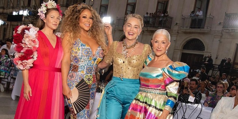Дрю Бэрримор, Мэрайя Кэри, Шэрон Стоун, Хелен Миррен,  Dolce & Gabbana