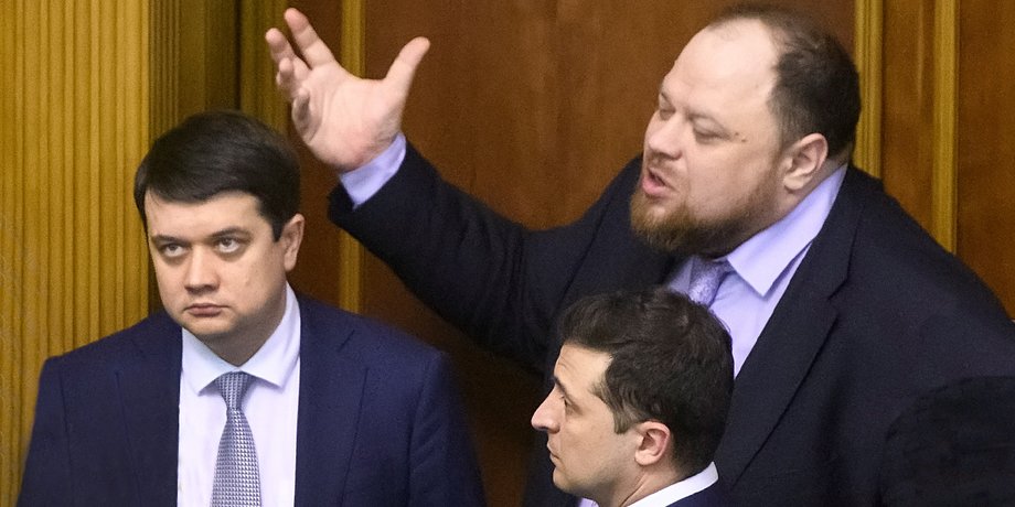 Разумков, Стефанчук, Зеленский, Верховная Рада