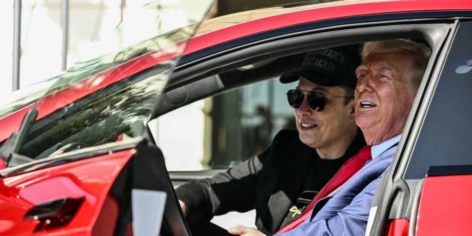 Трамп и Маск в Tesla
