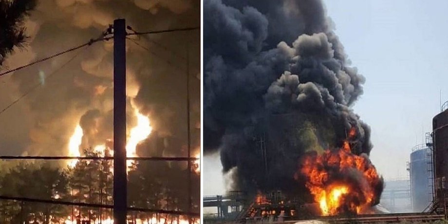 Пожар в Брянской области, Суражский район, суражский район пожар, нефтебаза брянская область