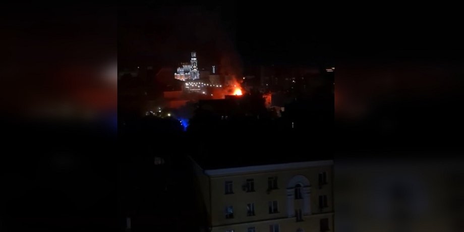 Пожар в центре Ростова-на-Дону