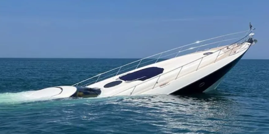 Яхта за 1 мільйон доларів затонула в США, Sunseeker Predator 80, судно, фото, рятувальники