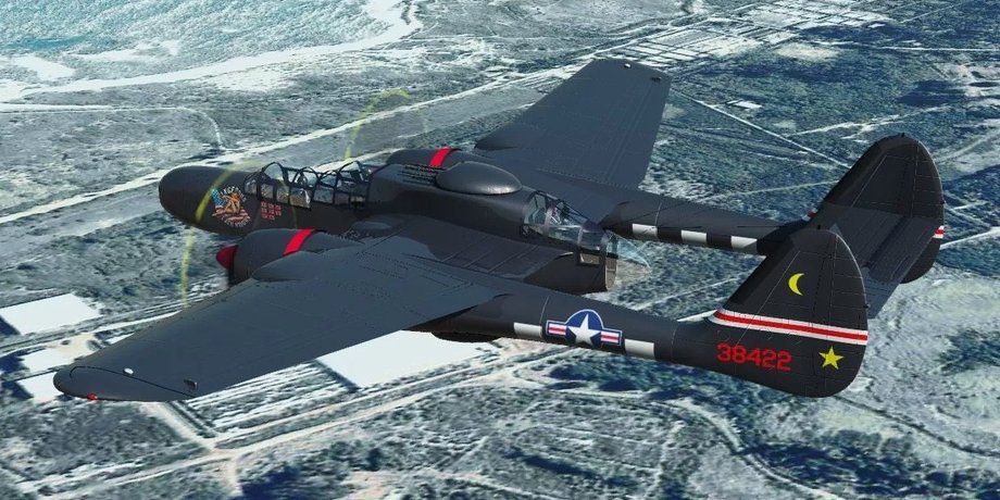 Американский штурмовик P-61, черная вдова, Northrop P-61 Black Widow, лучший истребитель, легендарный самолет, история авиации, самолеты Второй мировой войны