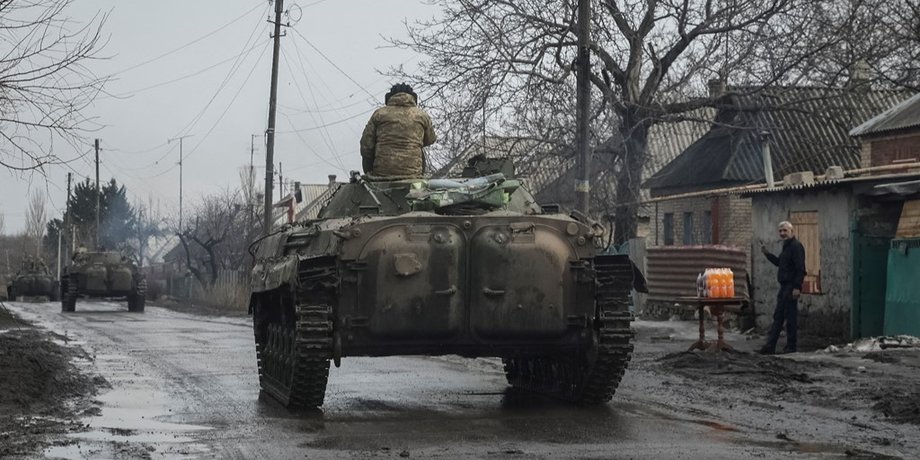 Українські військові у Бахмуті