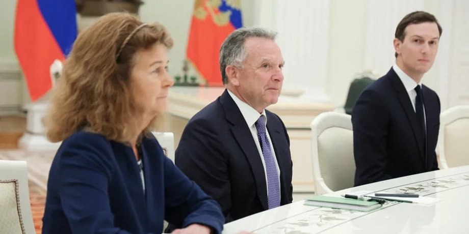 Скриншот из видео встречи Виткоффа и Путина