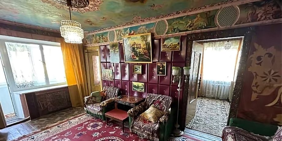 Квартира, аренда квартиры, роспись на стенах, роспись на потолке, интерьер, дизайн
