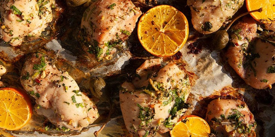 Курица с лимонами и зеленью, курица рецепт, как приготовить курицу, курица простой рецепт