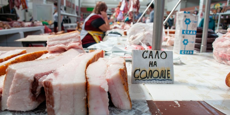 сало, свиное сало, свинина, свинина, мясо, рынок