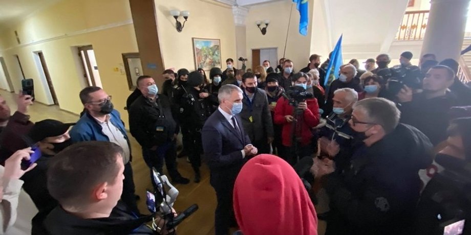 Мэр Николаева, Александр Сенкевич, митинг