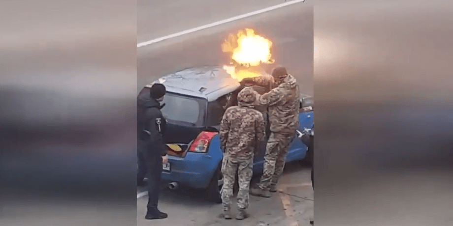 ТЦК в Вышгороде, инцидент с ТЦК в Вышгороде, скандал с ТЦК, выкуривали газом, скриншот видео