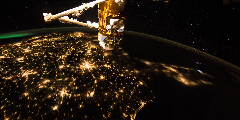 Рассвет над США с борта МКС / Фото: Scott Kelly/NASA