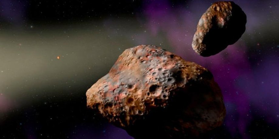 Бинарный астероид Патрокл и Менетий. W.M. Keck Observatory/Lynette Cook