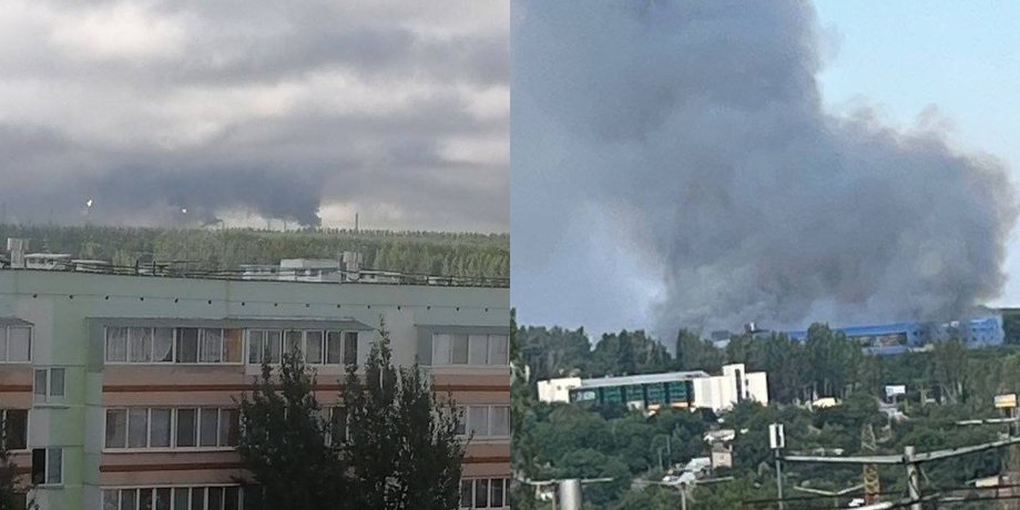 пожар в Татарстане и в ТЦ "Галактика" в оккупированной Макеевке