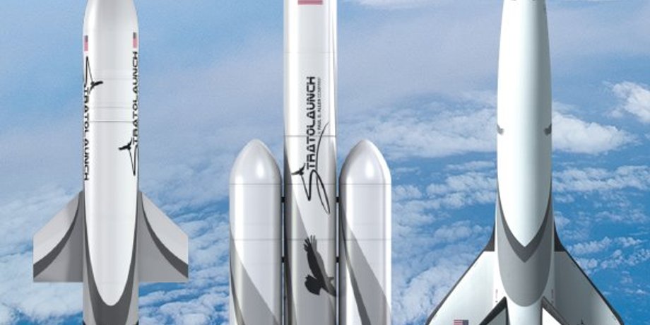 Medium Launch Vehicle, MLV Heavy и Space Plane. Иллюстрация: Stratolaunch