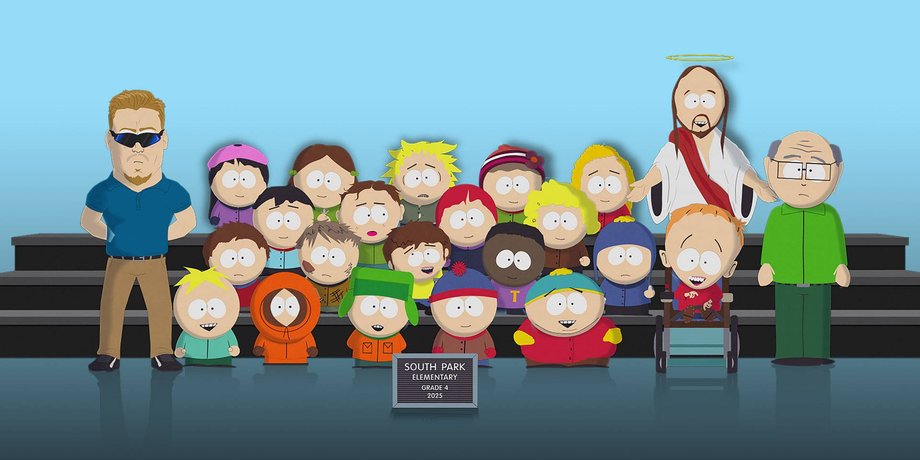 Новый логотип сериала "Южный парк" с надписью "Америка"