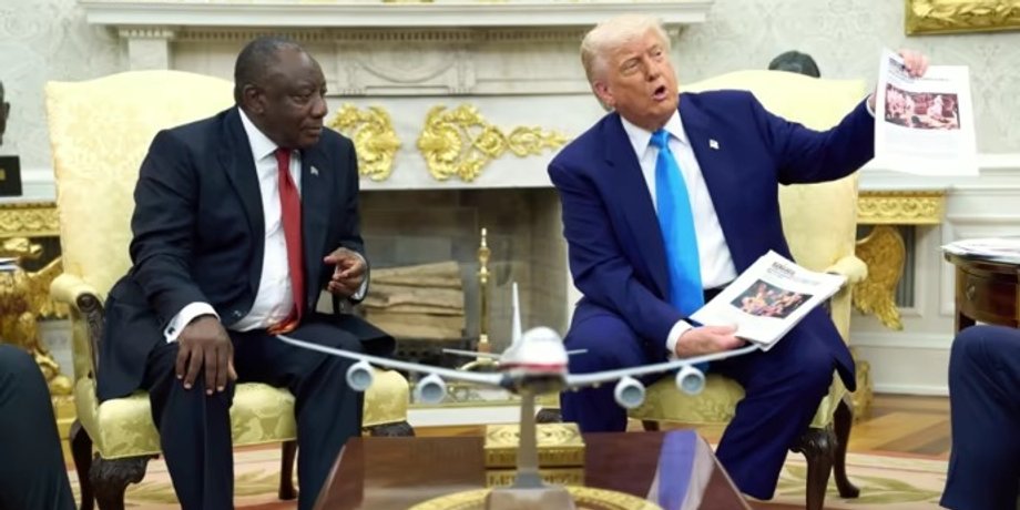 Дональд Трамп та Сіріл Рамафоса в Овальному кабінеті