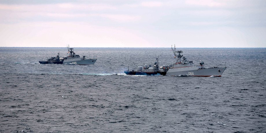 Россия, НАТО, ВМФ РФ, Совместные учения, Корабли
