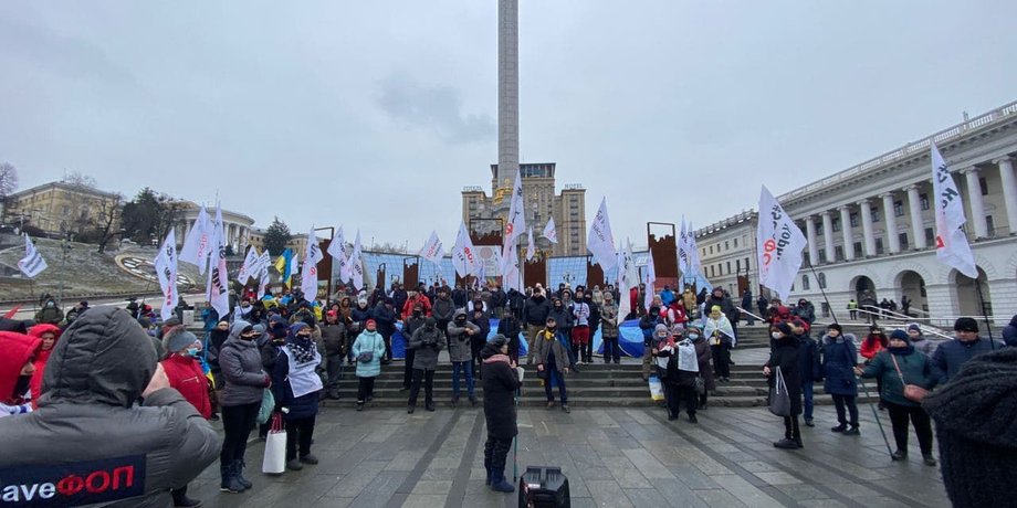 Майдан, независимости, стела, ФОП, кассовые, протесты, предприниматели, флп