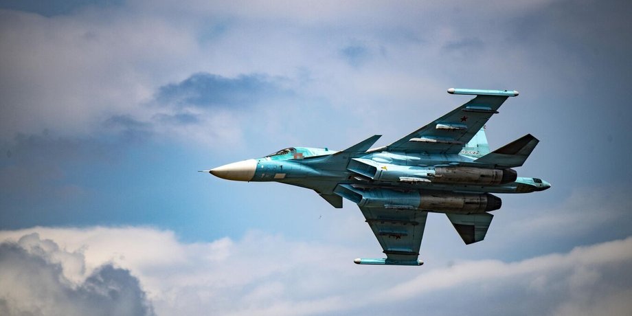Истребитель-бомбардировщик Су-34, истребитель, бомбардировщик, самолет