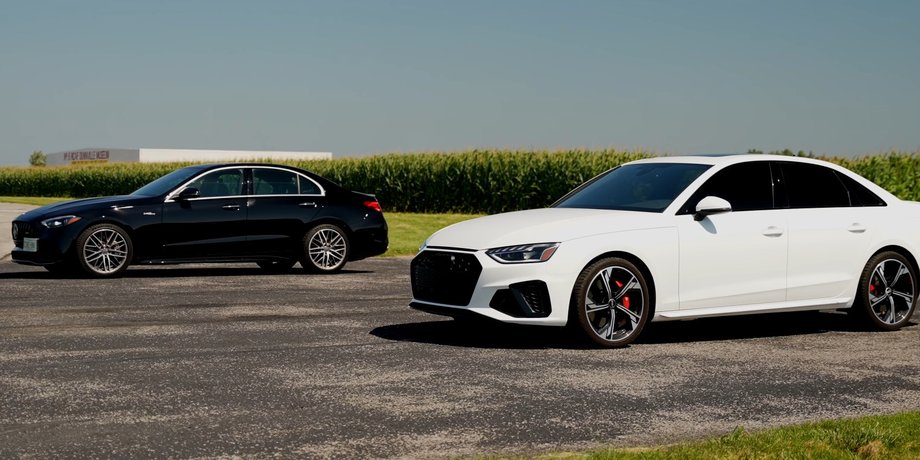 Audi, Audi S4, Mercedes, Mercedes-AMG, Mercedes-AMG C43, Авто, Автомобили, Седаны, Гонки, Заезд, Видео