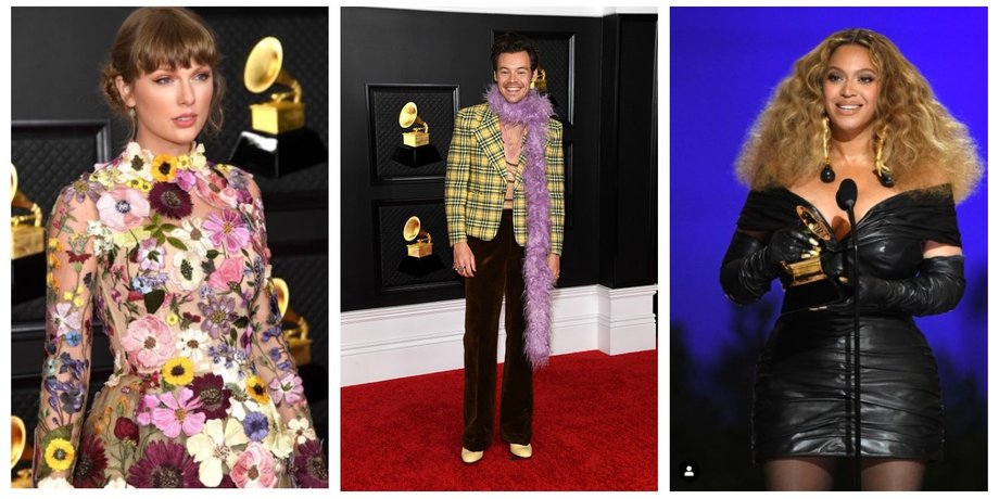 Красная дорожка Grammy, коллаж