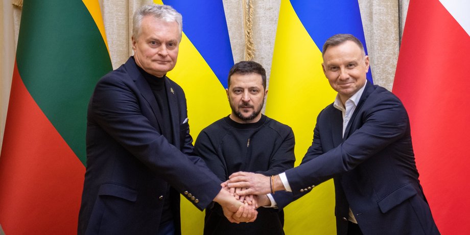 президент литвы, президент польши, президент украины, науседа, дуда, зеленский
