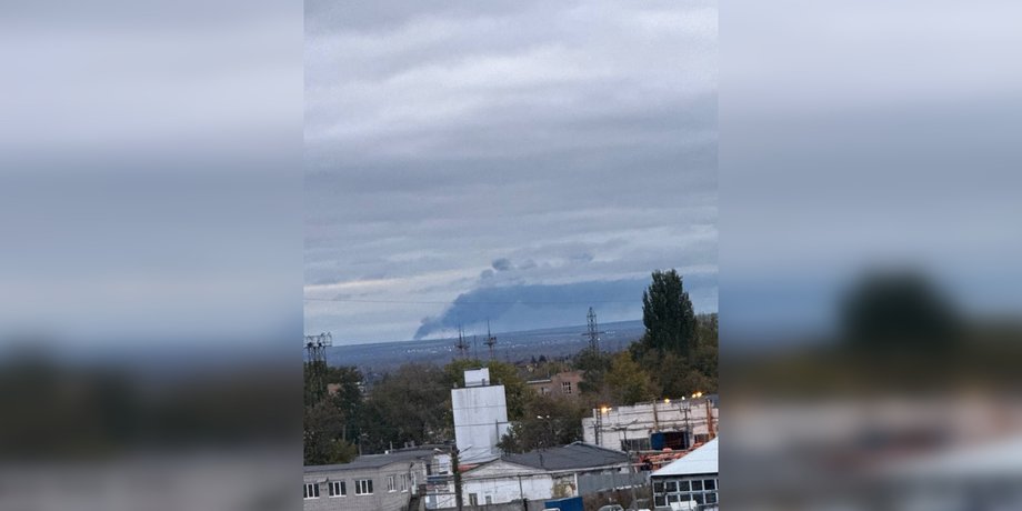 пожар в российской Самаре после атаки дронов 2 октября
