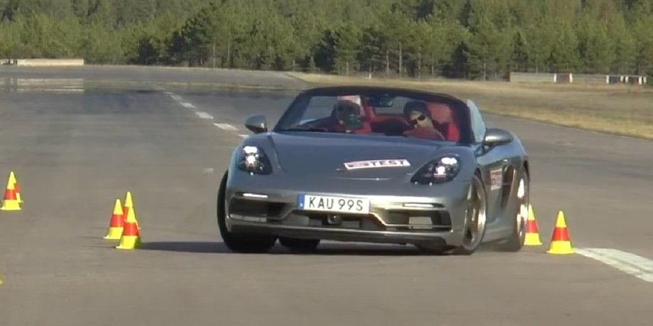 Porsche, Porsche Boxster, Лосиный тест, Авто, Автомобили, Управляемость, Спорткар, Видео, Родстер
