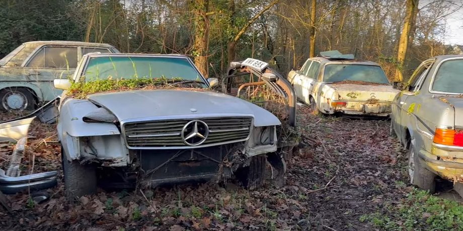 кладовище мерседес, Mercedes-Benz, старі Mercedes, Mercedes S-Class, Mercedes 190