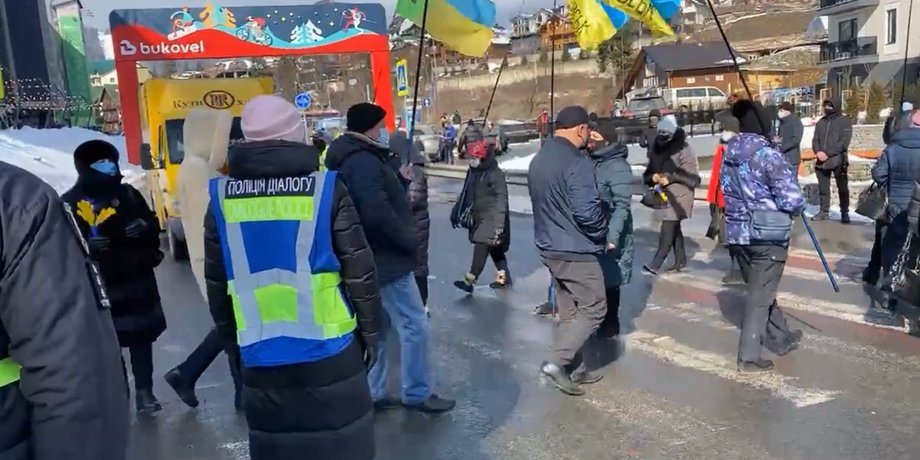 Буковель, акция протеста, предприниматели