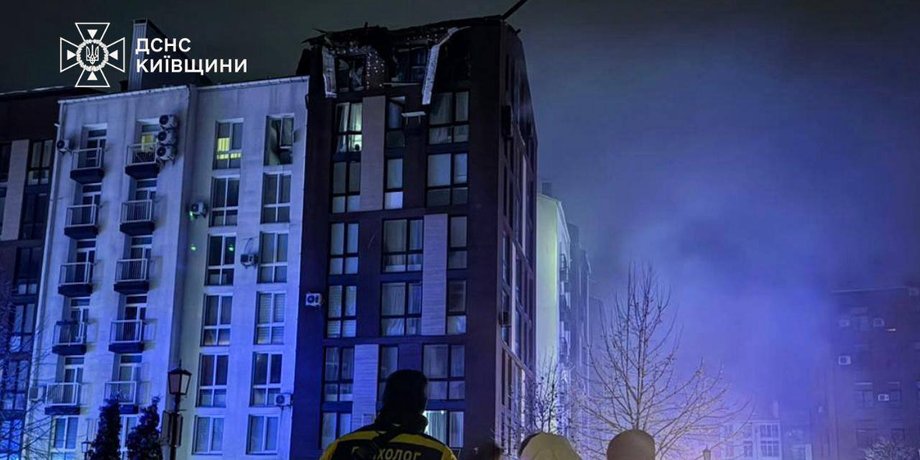 Последствия ночной атаки в Киевской области