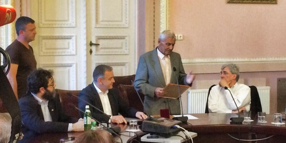Публичная презентация знака лауреата Международной премии имени Ивана Франко / Фото: facebook.com/frankoprize