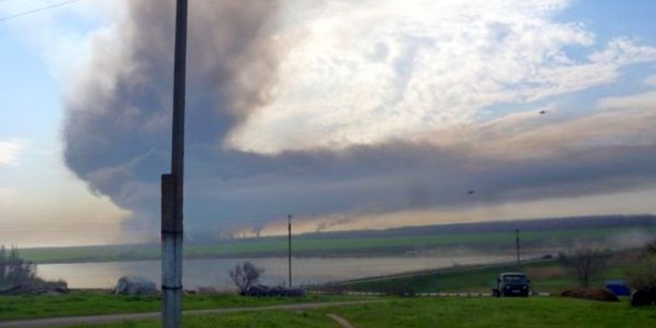 Пожар на ростовском полигоне / Фото из открытого источника
