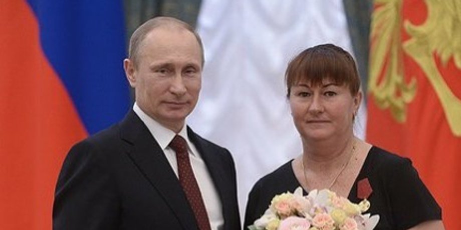 Олена Вяльбе і Володимир Путін